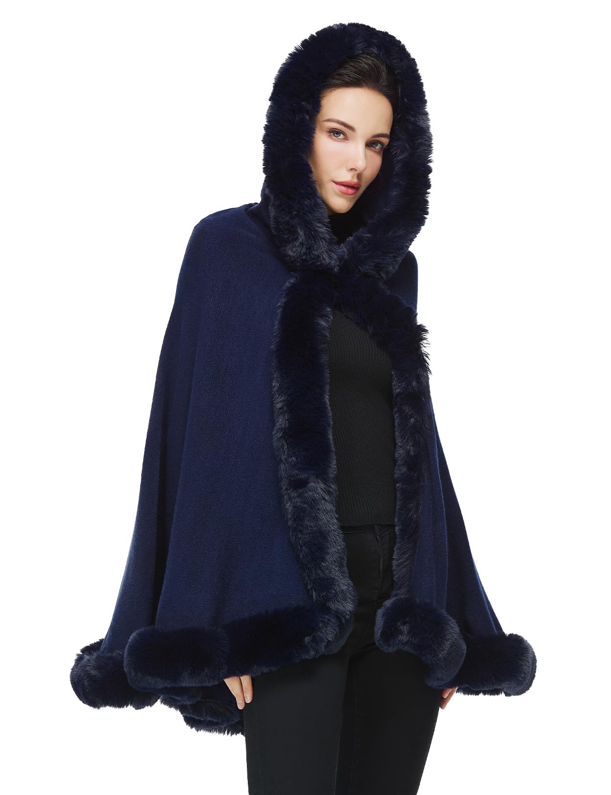 Poncho Hooded Shawl Wrap