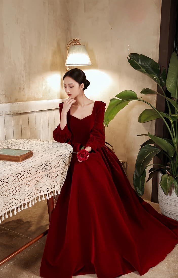Victorian Velvet Long Gown
