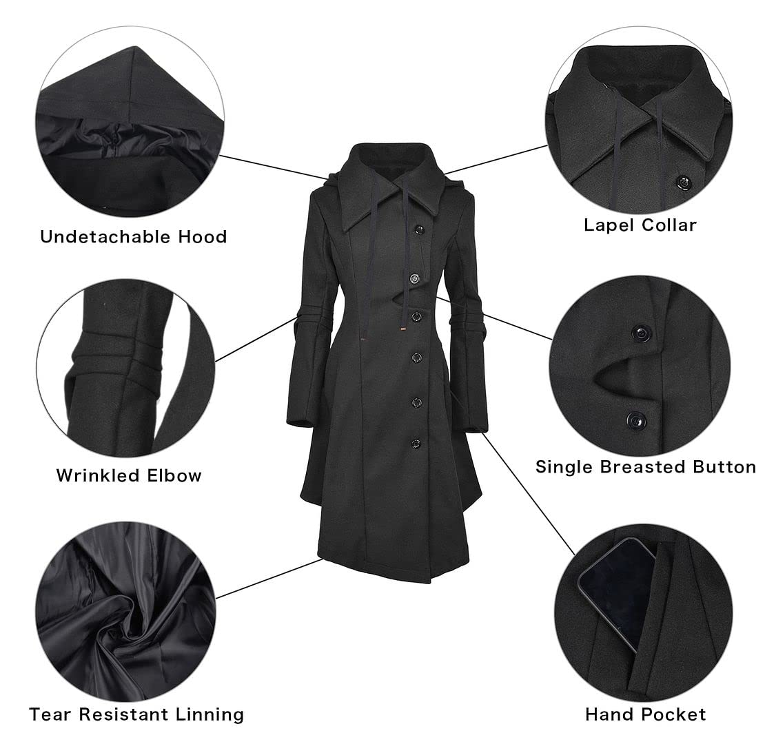 Wool Long Trench Coat