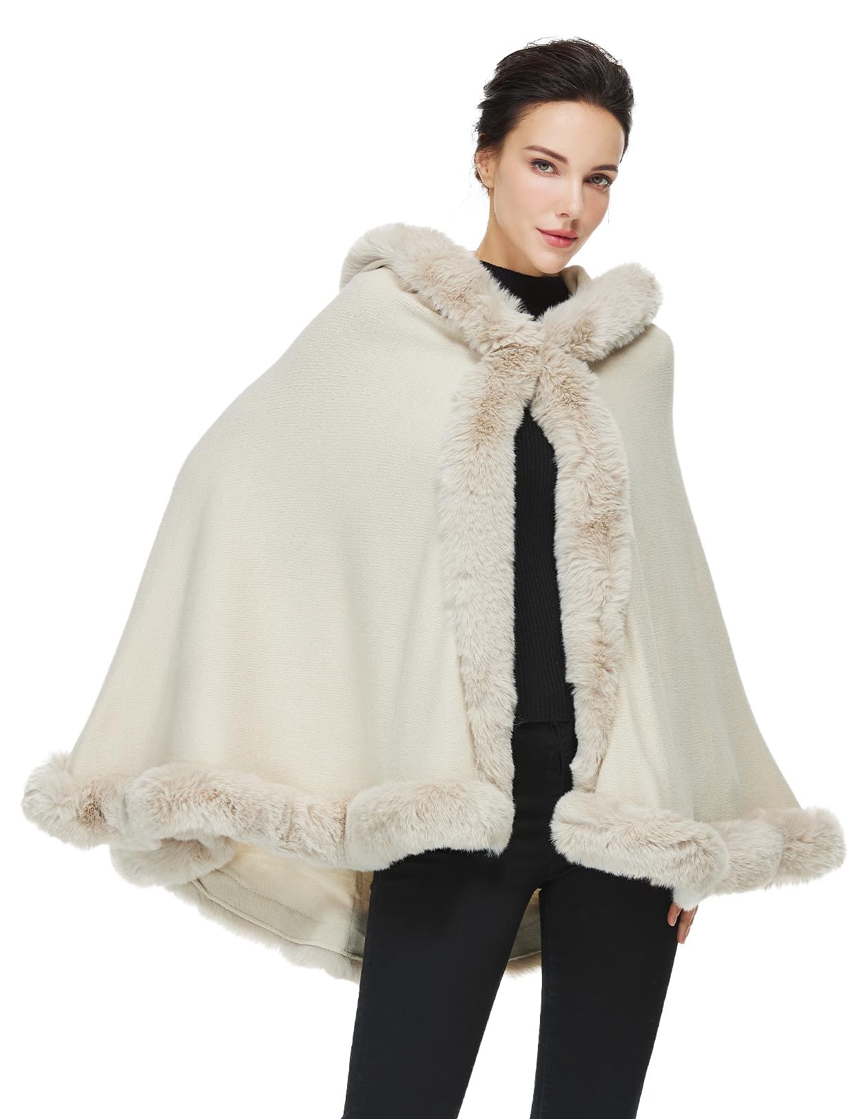 Poncho Hooded Shawl Wrap