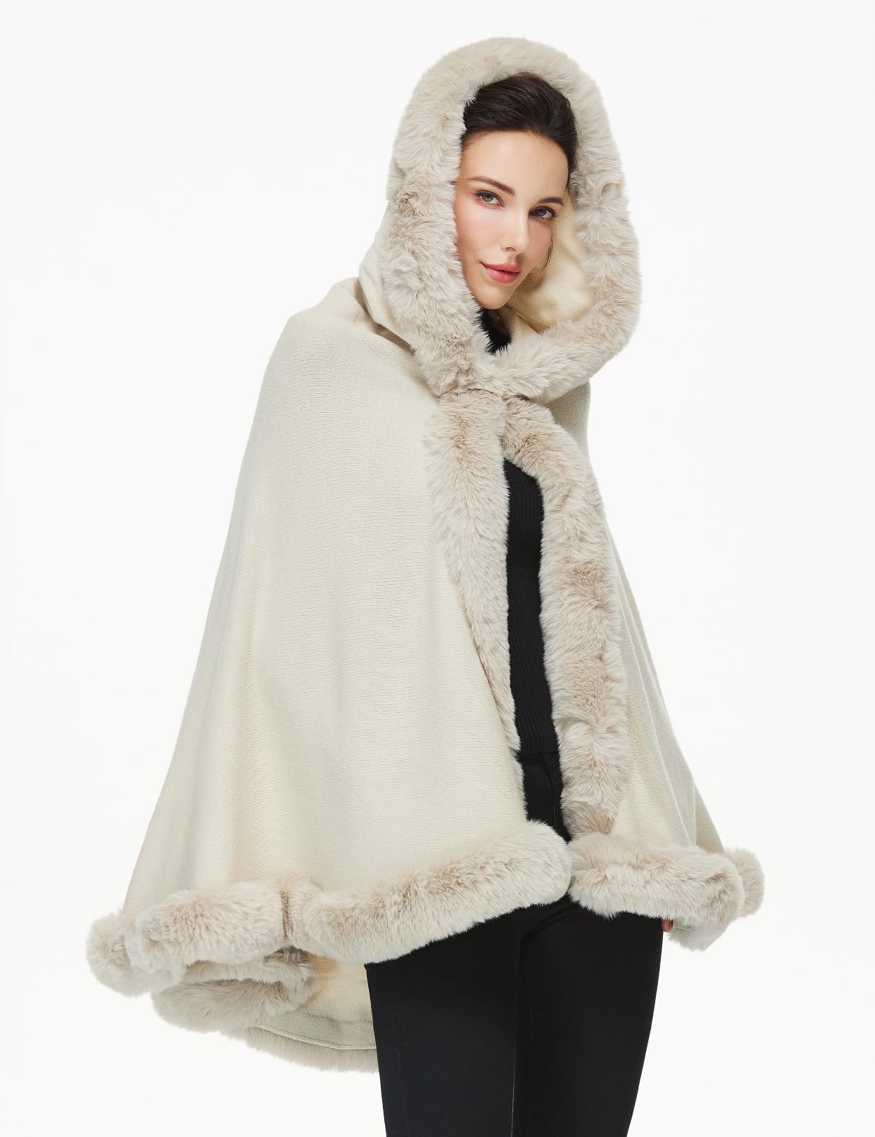 Poncho Hooded Shawl Wrap