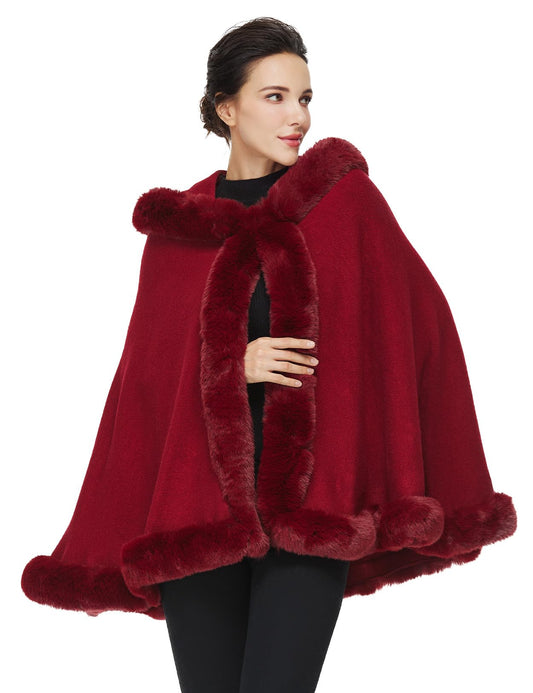 Poncho Hooded Shawl Wrap
