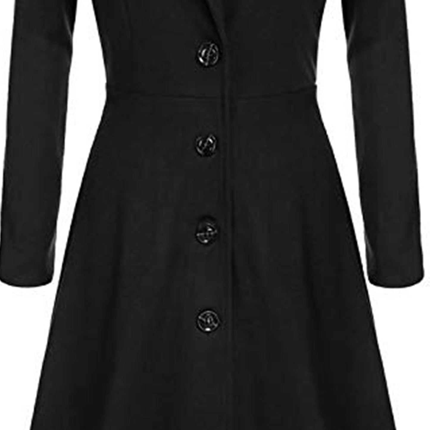 Winter Wool Dress Overcoat with Notch Lapel