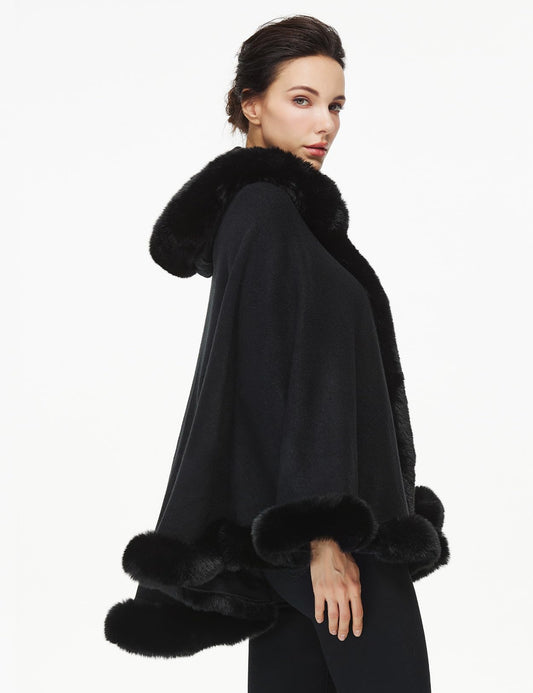 Poncho Hooded Shawl Wrap