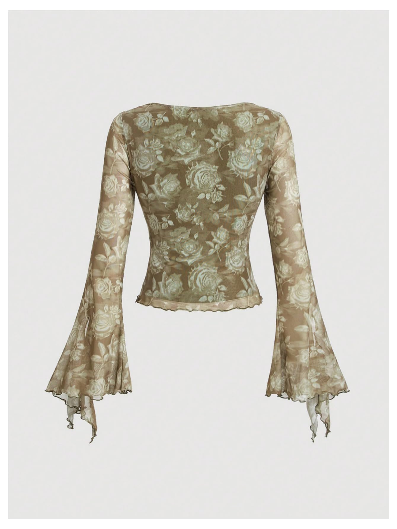 Verdusa Bell Sleeve Bow Blouse