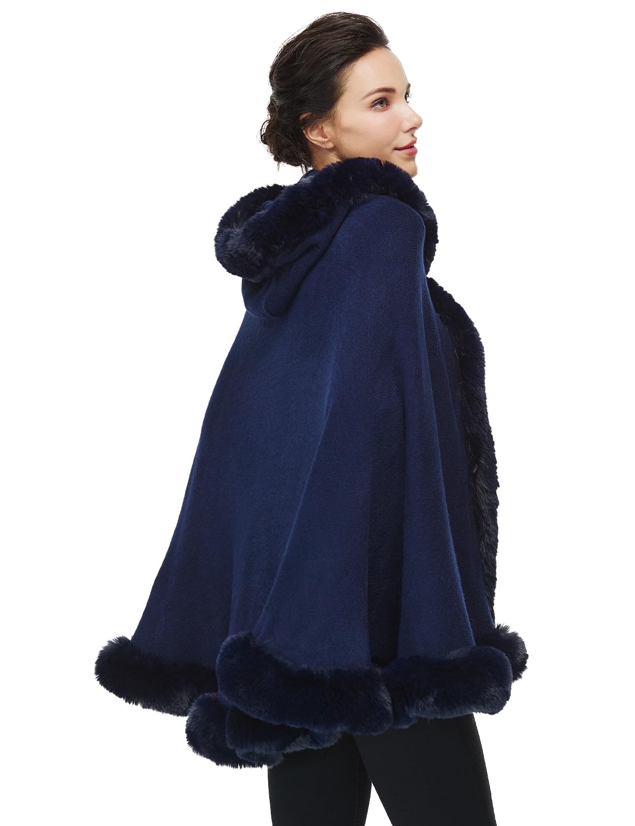 Poncho Hooded Shawl Wrap