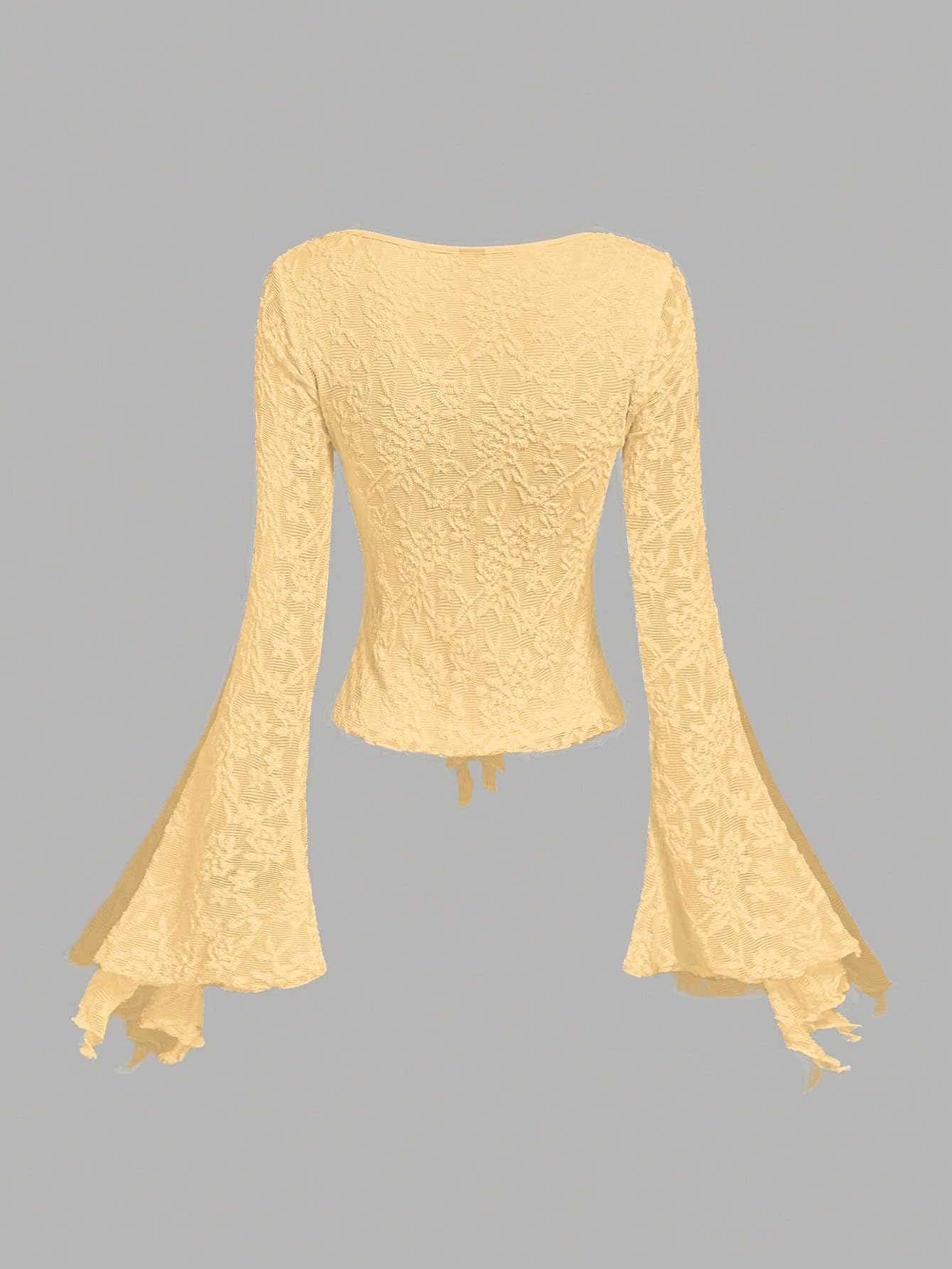 Verdusa Bell Sleeve Bow Blouse