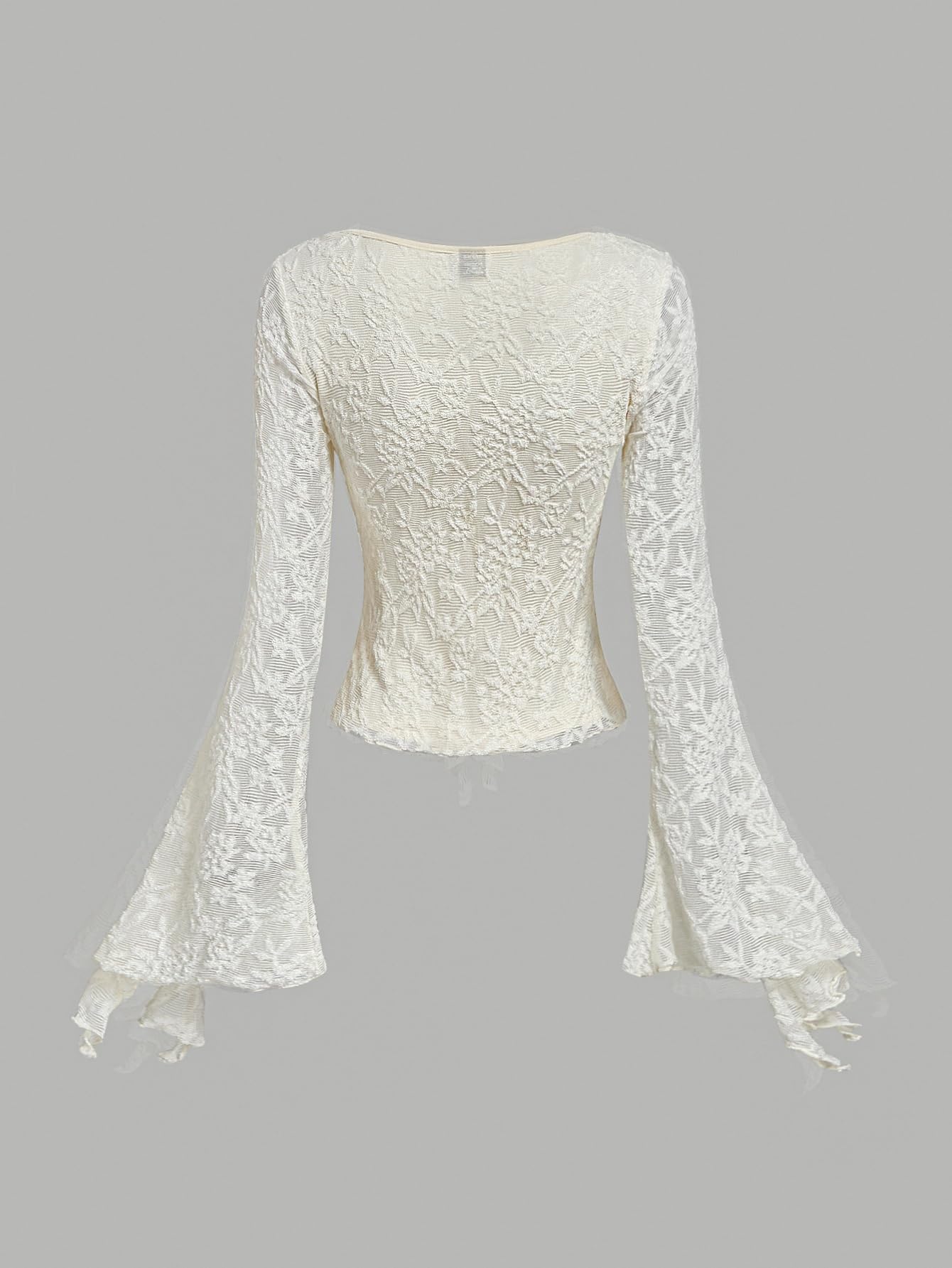 Verdusa Bell Sleeve Bow Blouse