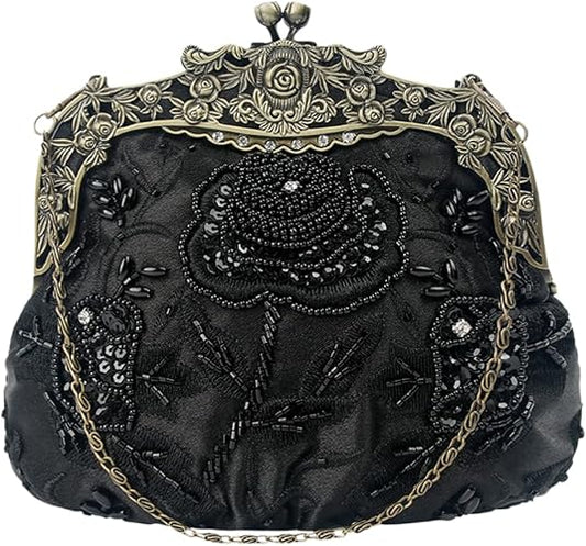 Vintage Beaded Sequin Evening Handbag