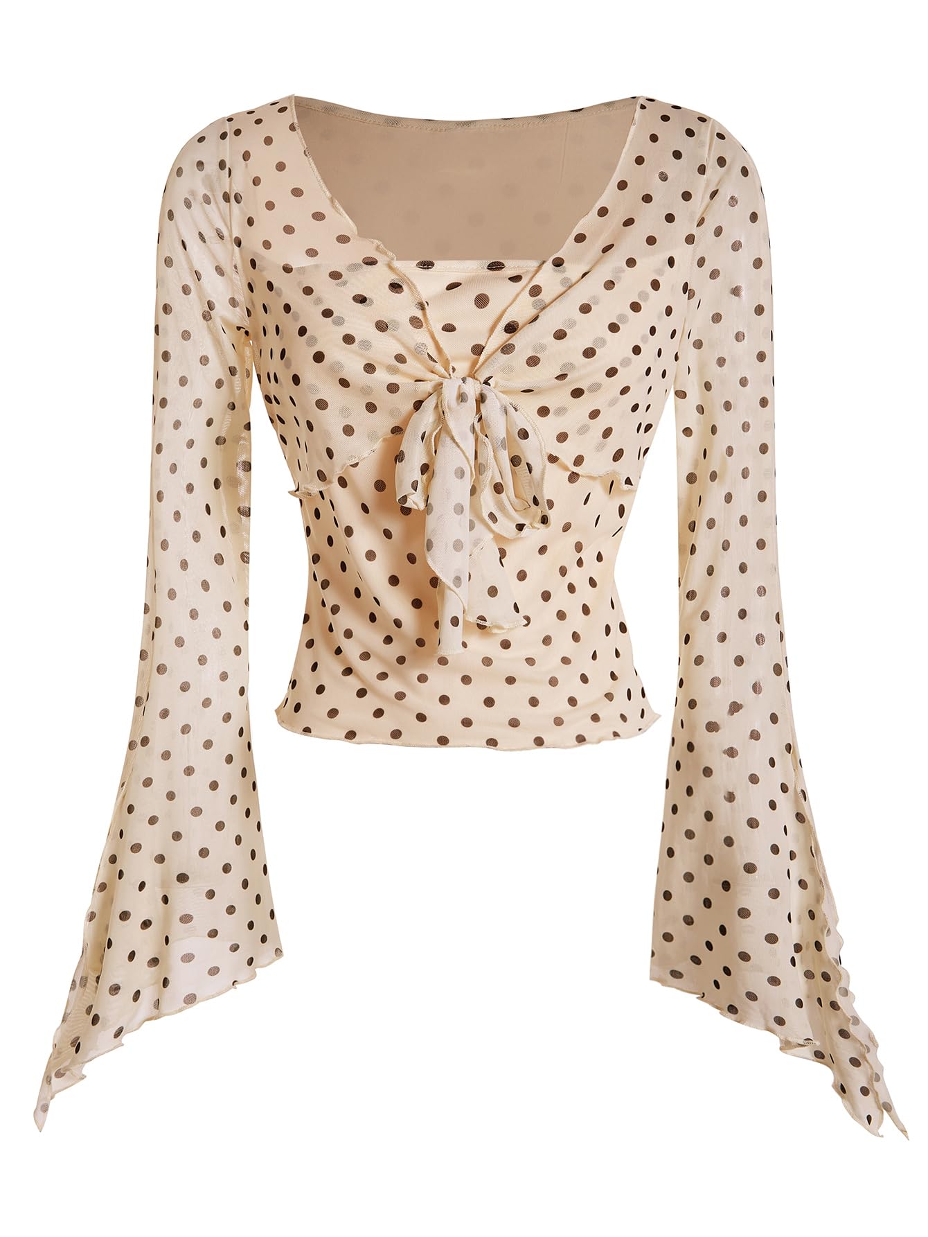 Verdusa Bell Sleeve Bow Blouse