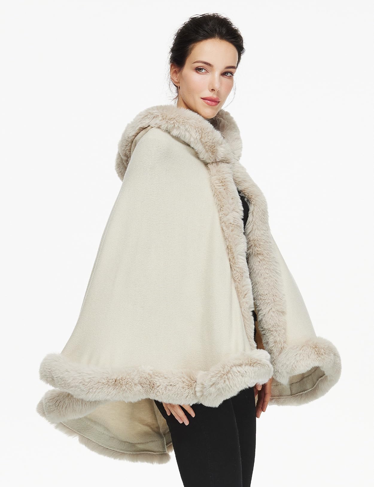 Poncho Hooded Shawl Wrap