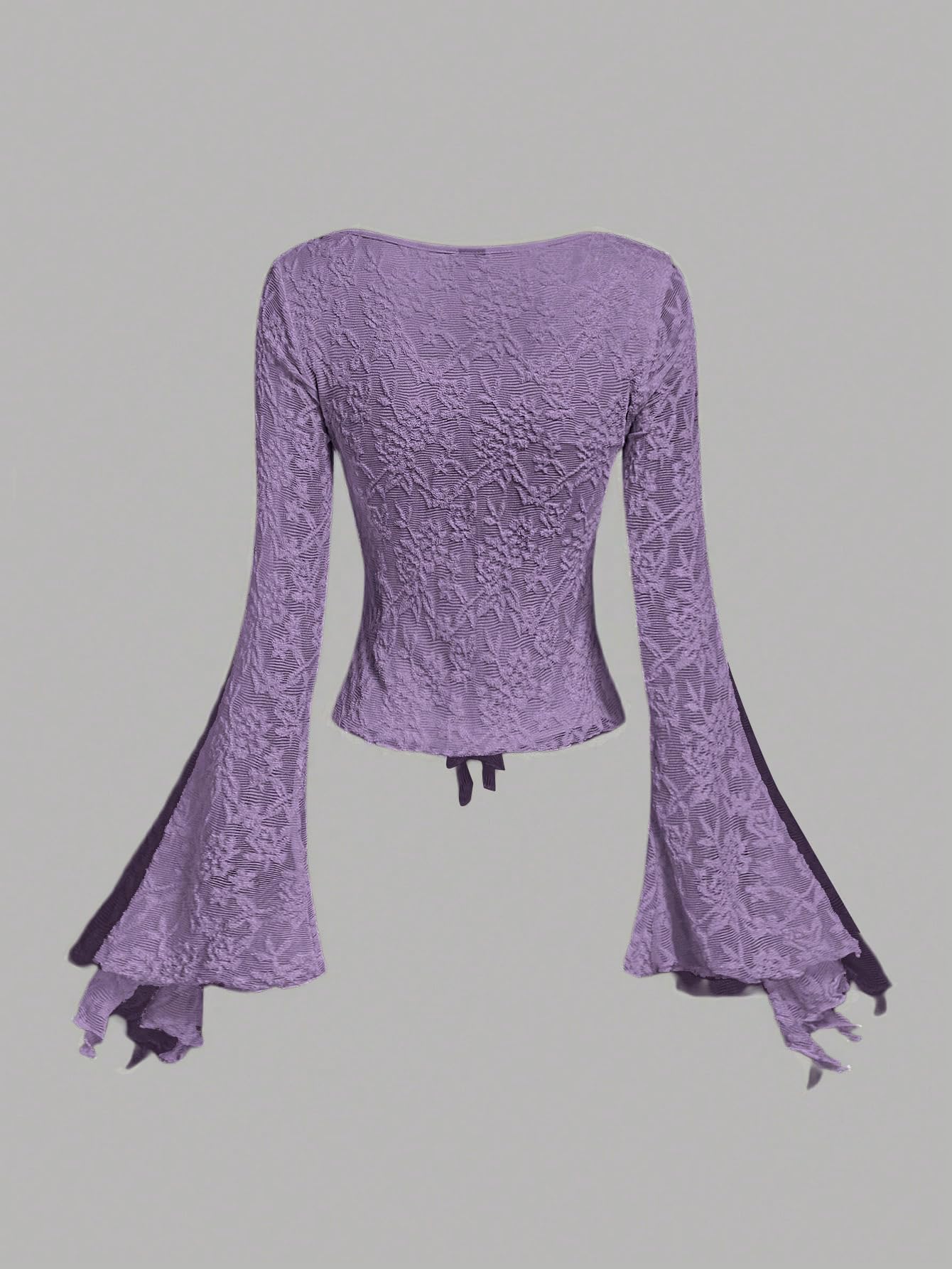 Verdusa Bell Sleeve Bow Blouse