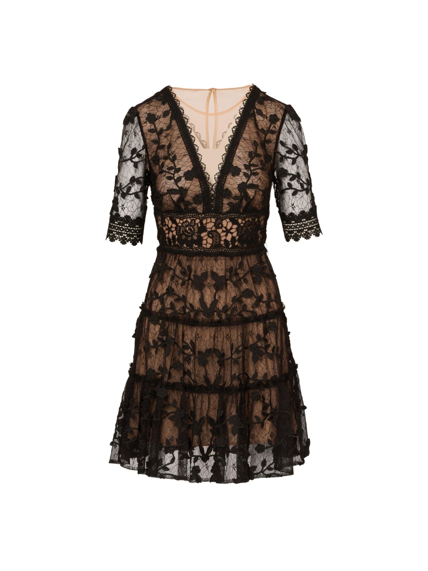 Adrianna Papell Lace Embroidered Dress