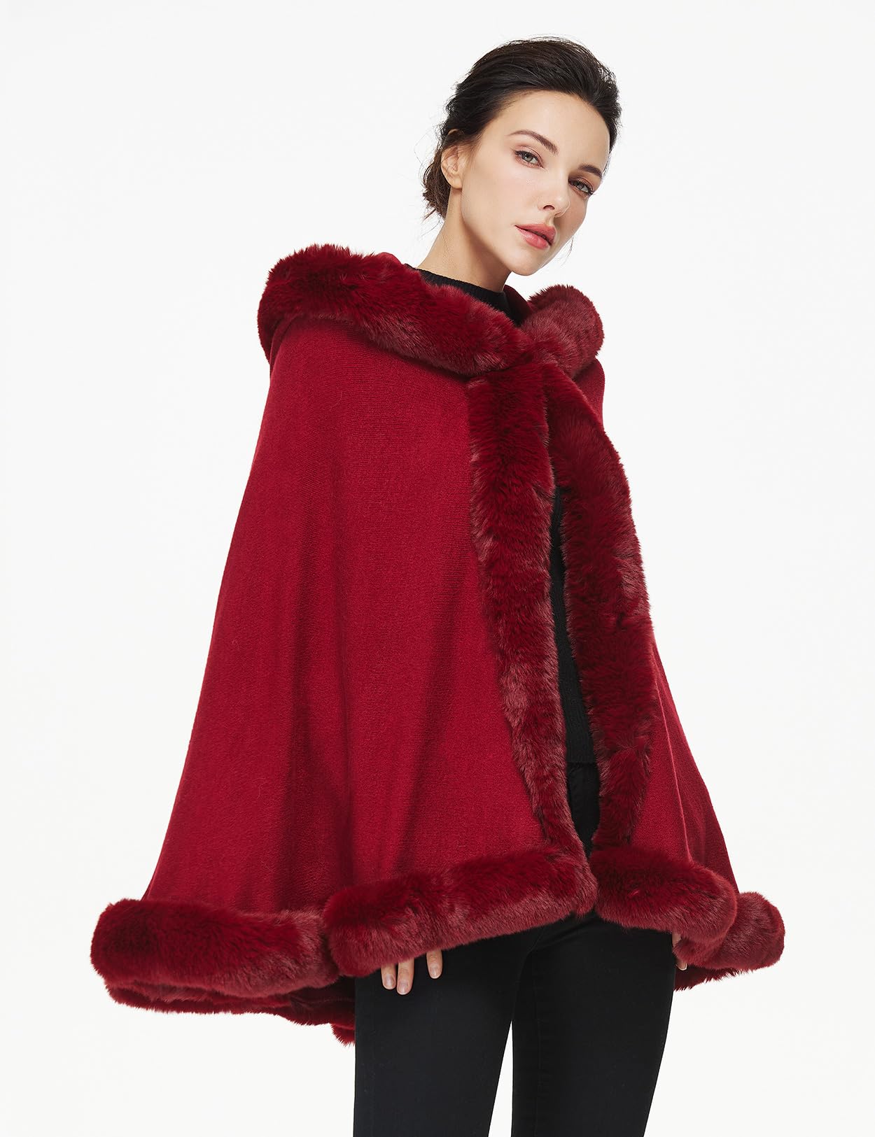 Poncho Hooded Shawl Wrap