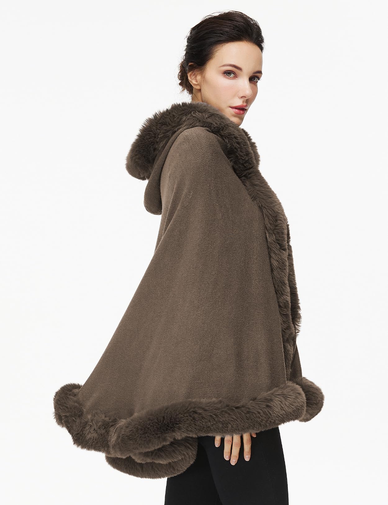 Poncho Hooded Shawl Wrap