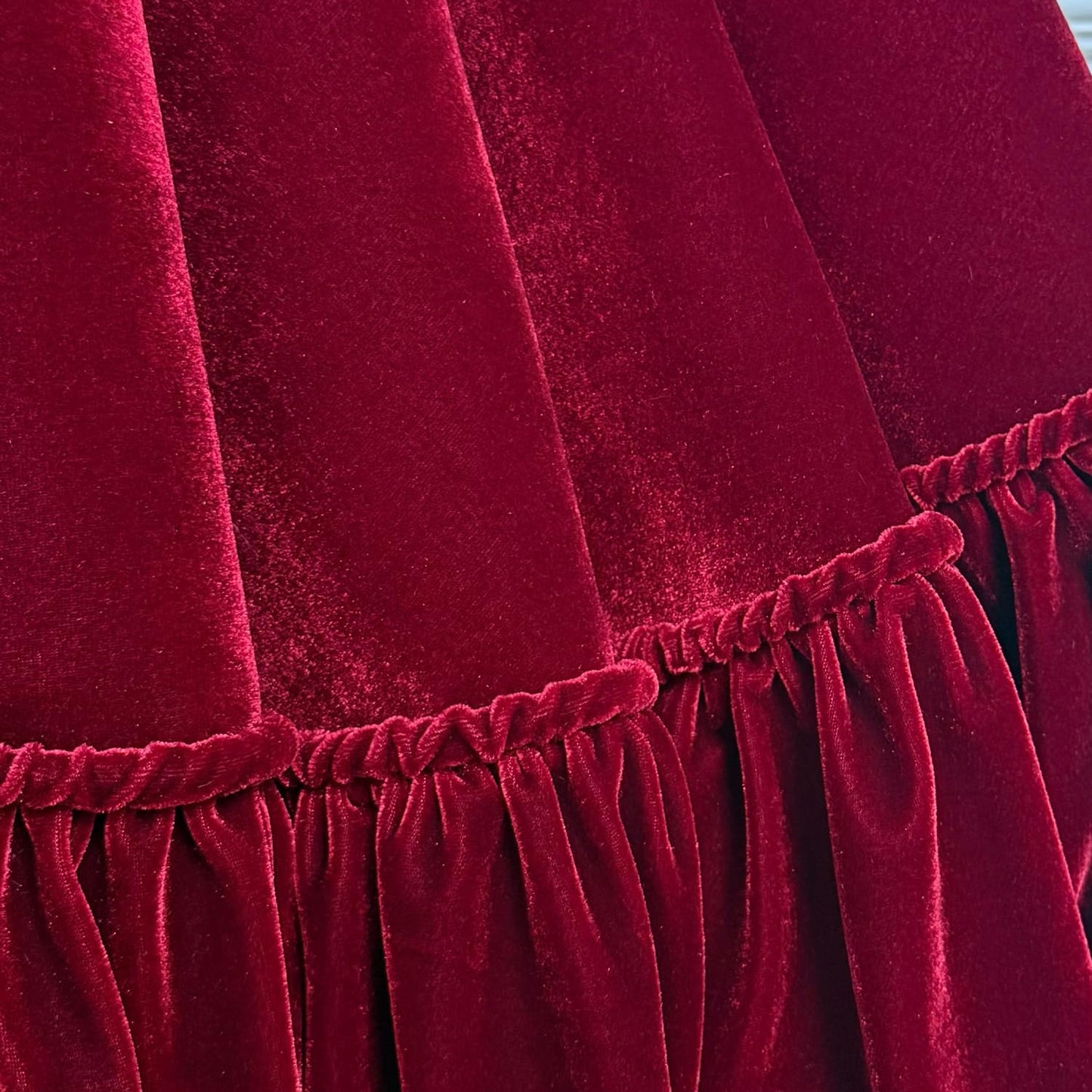 Ruffled Velvet Christmas Tree Skirt