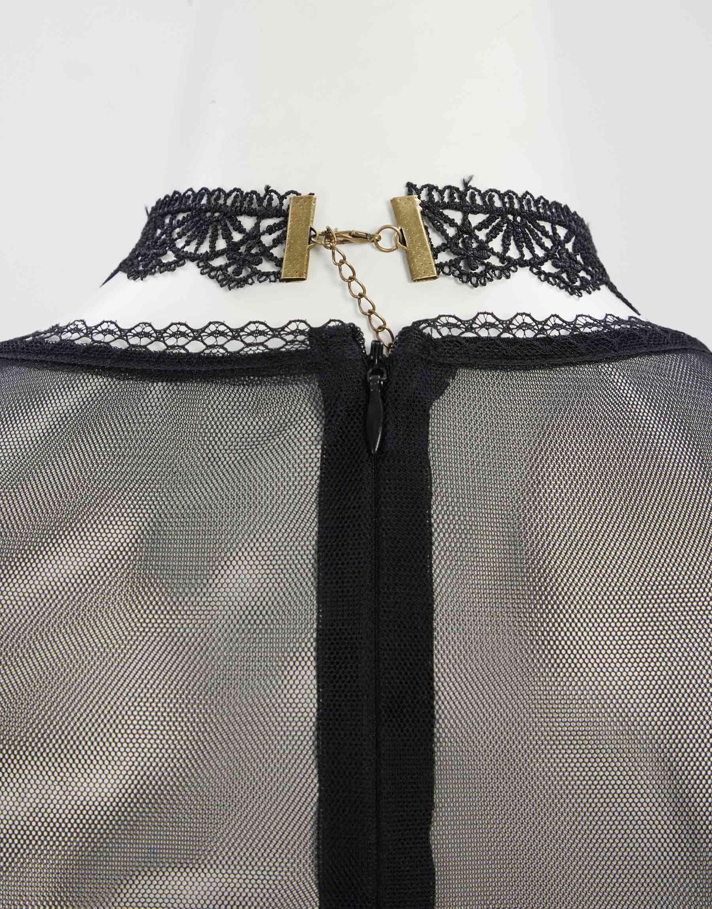 Sheer Vintage Dress with Choker