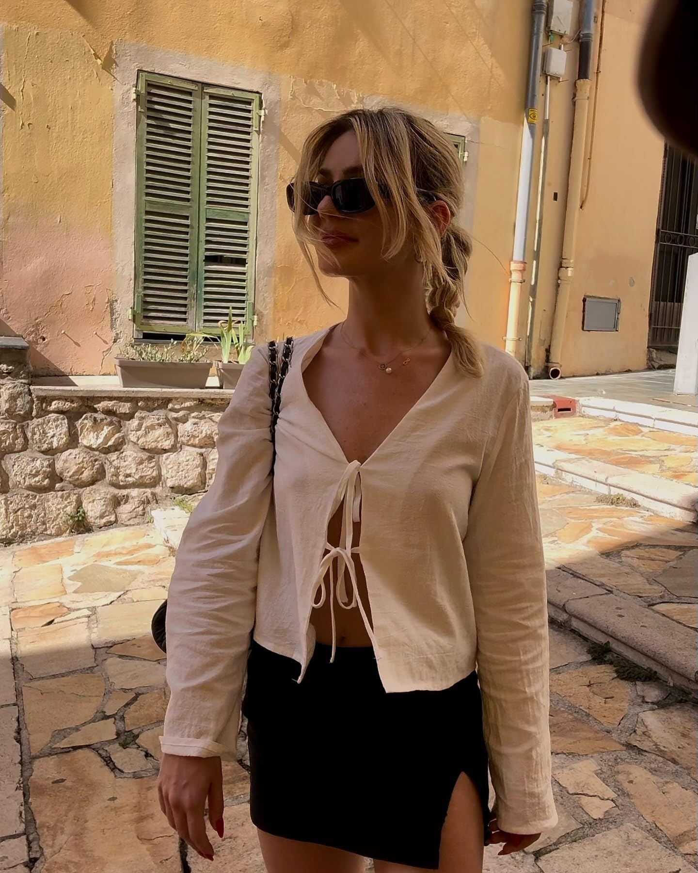 Tie Front Linen Shirt