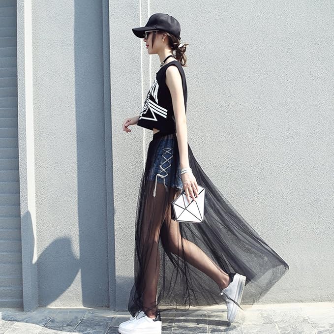 Sheer Long Skirt in 2 Styles