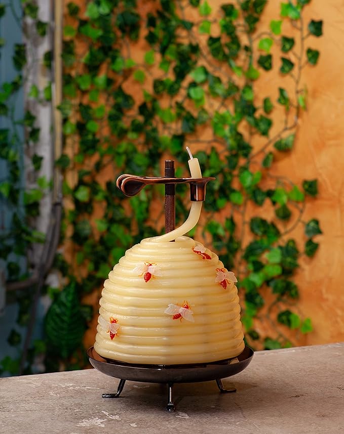 Candle by the Hour 48-Hour Tall Candle, Eco-friendly Natural Beeswax with Cotton Wick