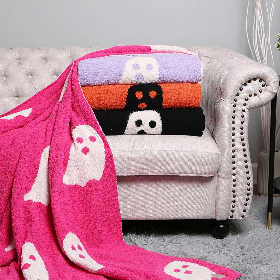Ghost Patterned Throw Blanket
