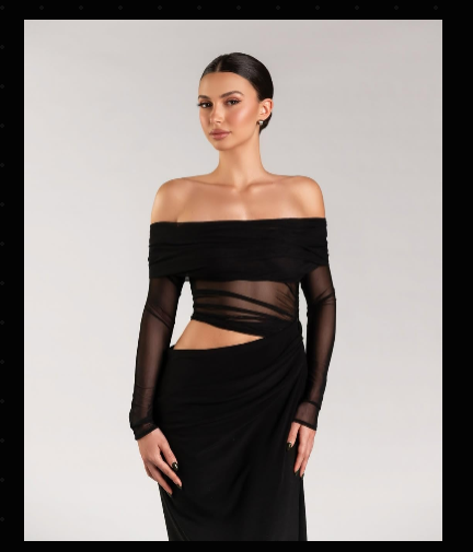 Virginia Sheer Evening Dress