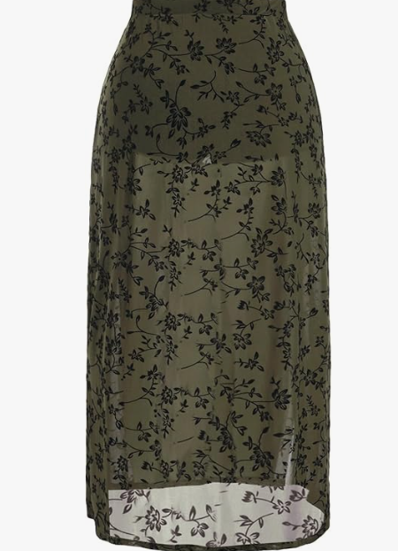 Double Slit Long Skirt
