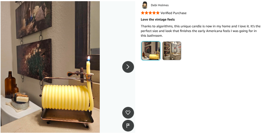 Candle by the Hour 48-Hour Tall Candle, Eco-friendly Natural Beeswax with Cotton Wick