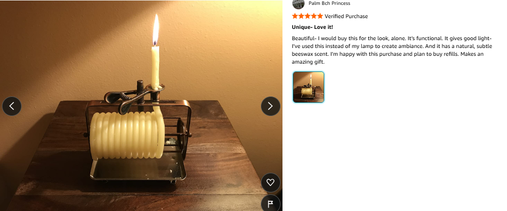 Candle by the Hour 48-Hour Tall Candle, Eco-friendly Natural Beeswax with Cotton Wick