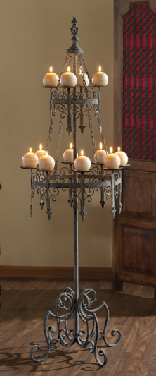 Malbork Castle Gothic Floor Candelabra (63.5'' H )