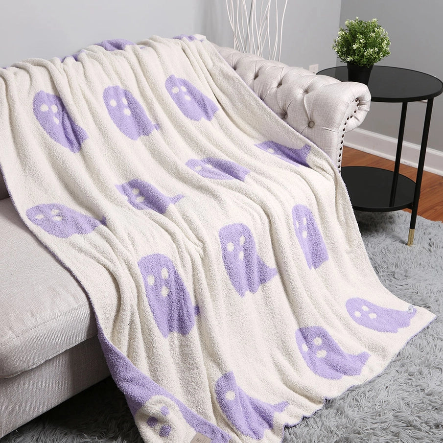 Ghost Patterned Throw Blanket